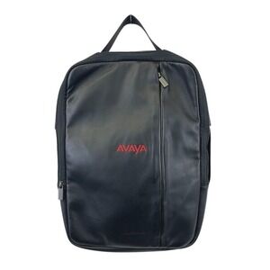 Moleskine Backpack Black Soft Touch Avaya Logo Men's Laptop Travel Work Flaw